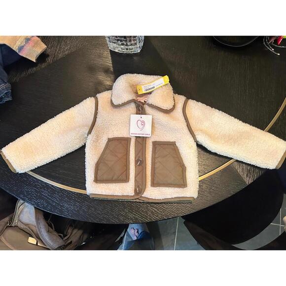 Design History Girls 2T Sherpa Jacket with Quilted Pockets - Picture 1 of 6